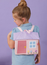Doll House Backpack w/Bear in Simplicity (S9976)
