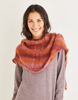 Triangular Lace Leaf Shawl in Sirdar Shawlie (10214) - PDF