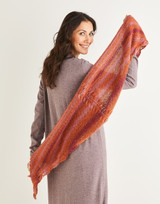 Triangular Lace Leaf Shawl in Sirdar Shawlie (10214) - PDF