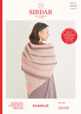 Peacock Stitch Triangular Shawl in Sirdar Shawlie (10218) - PDF