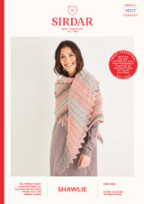 Asymmetric Scallop Edged Shawl in Sirdar Shawlie (10217) - PDF