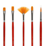 Icon Mixed Taklon Brushes (5pk) - Long Handle