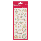 Create Christmas Glitter Dot Stickers - Christmas Numbers