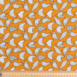 Cotton Poplin Print - Hens on Ochre - Per ½ Metre