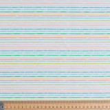 Serenity Blooms: Pastel Stripes - 100% Cotton