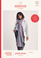Rich Seam Crochet Scarf in Sirdar Jewelspun w/Wool Chunky (10811) - CROCHET - PDF