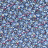 Cotton Poplin Print - Garden Floral on Navy - Per ½ Metre