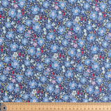 Cotton Poplin Print - Garden Floral on Navy - Per ½ Metre