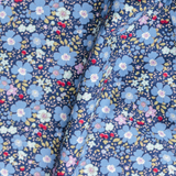Cotton Poplin Print - Garden Floral on Navy - Per ½ Metre