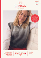 Vest in Show Pullover in Sirdar Jewelspun Ombre Aran (10844) - PDF