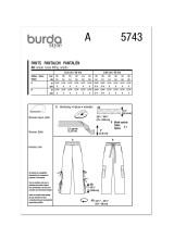 Trousers in Burda Misses (5743)