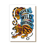 Greeting Card - Wild Tiger Tattoo Birthday