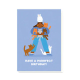 Greeting Card - Purfect Birthday