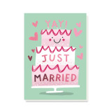 Greeting Card - Just Married Wedding