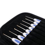 Crochet Hook Set Case - Blue & White Floral