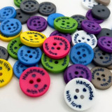 Plastic 2 Hole Button (18mm) - Handmade with Love