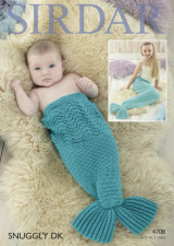Product image for Mermaid Tail Snugglers in Sirdar Snuggly DK (4708)
