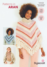 Crochet Ponchos & Dickie in Stylecraft Serene & Grace Aran (10169) - CROCHET - PDF