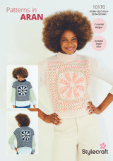 Crochet Sweater & Tank Top in Stylecraft Serene & Grace Aran (10170) - CROCHET - PDF