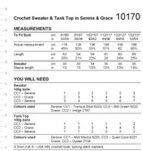 Crochet Sweater & Tank Top in Stylecraft Serene & Grace Aran (10170) - CROCHET - PDF