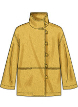 Relaxed High Neck Button-Up Jacket in Simplicity Misses’ (S3072)