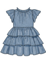 Layered Ruffle Dress in Simplicity Kids (S3078)