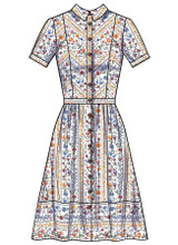 Button Front Dress w/Gathered Skirt in Simplicity Misses' (S3098)