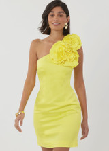 One Shoulder Dress w/Detachable Flower in Simplicity Misses' (S3099)