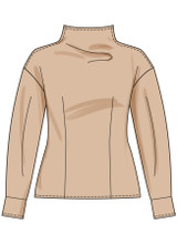 Fitted Funnel Neck Top in Simplicity Misses' (S3103)