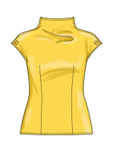 Fitted Funnel Neck Top in Simplicity Misses' (S3103)