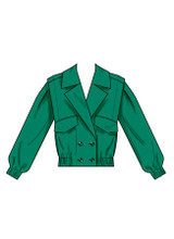 Double-Breasted Jacket & Cropped Pants in Simplicity Misses' (S3107)