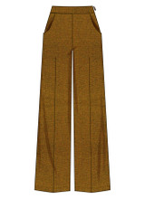 Semi-Fitted Vest, Flared Skirt & Wide Leg Pants in Simplicity Misses' (S3108)