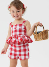 Toddler's Flare Dress, Top w/Gathers & Pull-On Shorts in Simplicity Kids (S3112)