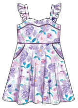Toddler's Flare Dress, Top w/Gathers & Pull-On Shorts in Simplicity Kids (S3112)