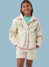 Jacket w/Dropped Shoulders, Pull-On Shorts & Pants w/Elasticated Waistband in Simplicity Kids (S3113)