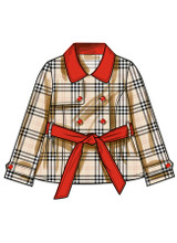 Double-Breasted Trench Coat w/Tie Belt in Simplicity Kids (S3114)