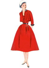 1950's Misses' Bolero Suit, Bodice & Four Gored Skirt in Simplicity Vintage (S3116)