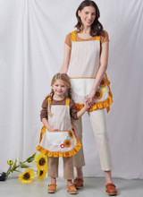 Women's & Children's Tabard-Style Apron in Simplicity (S3119)