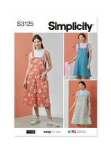 Pullover Knit Top & Relaxed Fit Overalls in Variations in Simplicity Misses' (S3125)