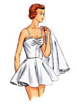 1950's Misses' One Piece Bathing Suit & Skirt in Simplicity Vintage (S3151)