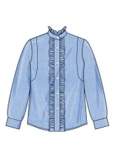 Ruffled Button Front Top in Simplicity Misses' (S3134)