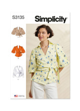 Wrap Top in Simplicity Misses' (S3135)