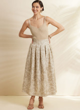 Pleated Skirt w/Belt in Simplicity Misses' (S3139)