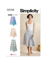 Godet Skirt in Simplicity Misses' (S3138)