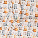 Cotton Poplin Print - Cutie Cats - Per ½ Metre