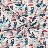 Cotton Poplin Print - Japanese Geisha - Per ½ Metre