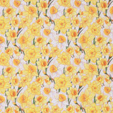 Flower Market: Daffodils on Beige - 100% Cotton