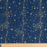 Horita: Navy w/Gold Stars - 100% Cotton