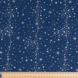 Horita: Navy w/Silver Stars - 100% Cotton