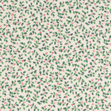 Xmas Scandi: Small Holly on Cream - 100% Cotton